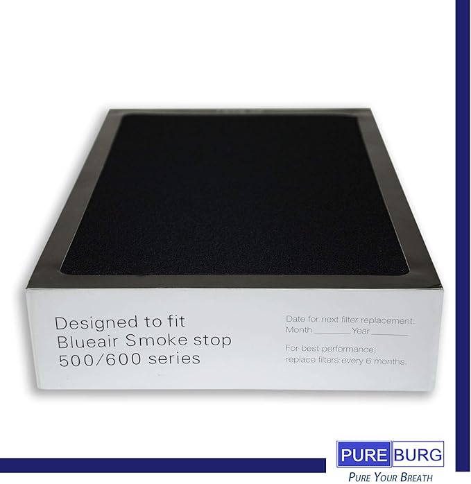 3-Pack Replacement Filter for Blueair 500/600 Series SmokeStop Filter, Odor Removal Classic 501, 503, 510, 550E, 555EB, 601, 603, 650E, 505, 605
