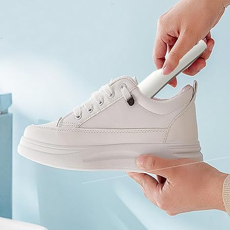 Shoe Brush Cleaning Brush Scrub Brush Laundry Brush, Household Cleaning Brushes Tool for Countertops Bathtubs, Clothes, Shoes, Floors, Bathroom, Carpet (White  Gray)