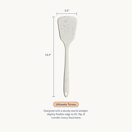 Get It Right Silicone Turner - Non-Stick Heat Resistant Silicone Spatula Turner for BBQs  Cookouts - Lifts, Flip, and Transfer Food Items - 13 Inch, Sprinkles