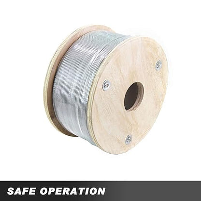 500FT 304 Stainless Steel Cable, Stainless Steel Decking Railing 316 inch with 7 x 19 Strand Construction, 3700lbs Breaking Strength Marine Grade for Rail, Deck, Clothesline and DIY Balustrade