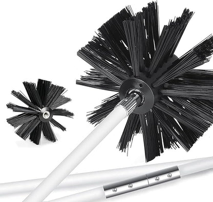 Chimney Washing Brushes Fireplace Cleaning Supplies 5.9in and 3.9in Brush Heads 516 Screw Thread Dryer Vent Cleaner Kit Attachment