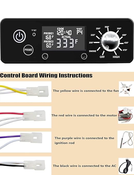 Replacement Pit Boss Digital Thermostat BoardOoa for Pit Boss PB440D2PB1150G etc Grill,with WLCD Display Adjustable Temperature Size