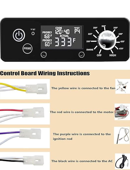 Replacement Pit Boss Digital Thermostat BoardOoa for Pit Boss PB440D2PB1150G etc Grill,with WLCD Display Adjustable Temperature Size