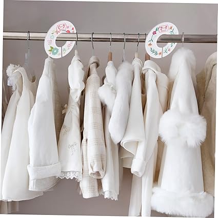 6pcs Baby Clothes Size Dividers Round Plastic Hanger Separation Circle for Boys and