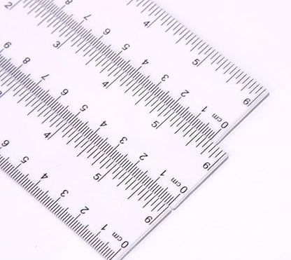 1 Piece 15 cm Reusable Plastic Transparent Ruler Double-Sided Printing inch cm Nice Processing