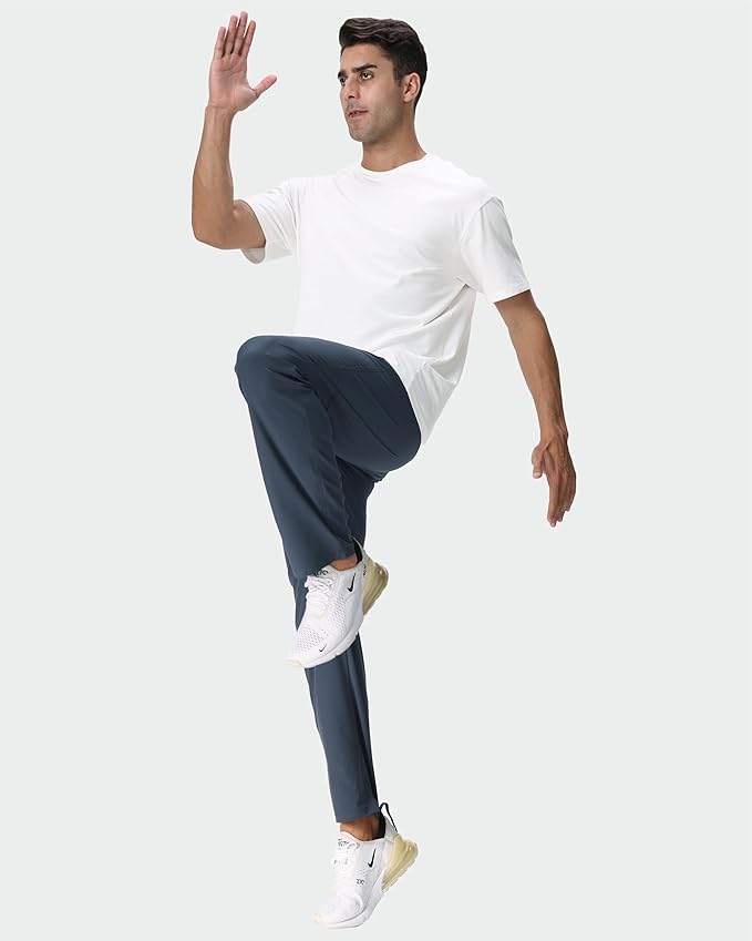 Rapoo Mens Lightweight Hiking Pants Quick Dry Stretch Joggers for Running Workout Casual