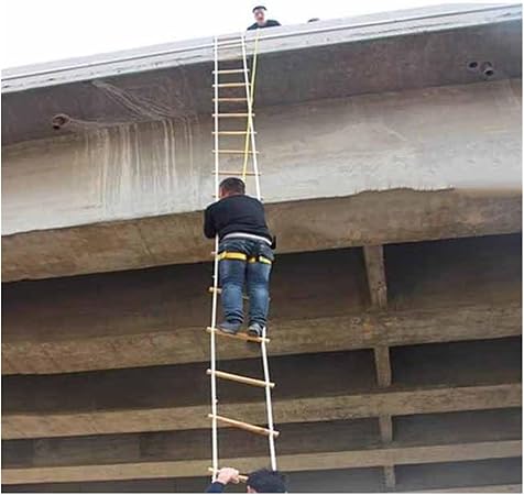 EHEIN 2M Safety Balcony Fire Ladder with Hook Reusable Multi Purpose Soft Ladder Construction Rescue Climbing (Color : Style1, Size : 30cm11.8in)