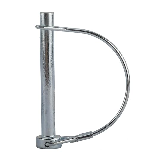AuInn Pack of 20 Wire Lock Pins, 516 Inch Shaft Locking Pin Heavy Duty Safety Coupler Pin Hitch Pin with Round Arch Wire Retainer for Trailers Lawn Garden-L8