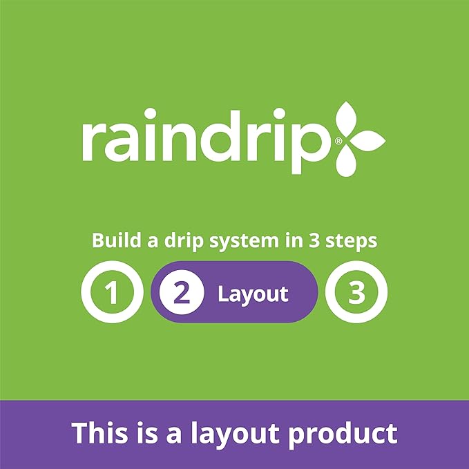 Raindrip 016010T 14 in. Drip Irrigation Supply Tubing, 100 ft., 14 in x 100 ft, for Drip Irrigation Parts, and Drip Systems, Black Polyethylene