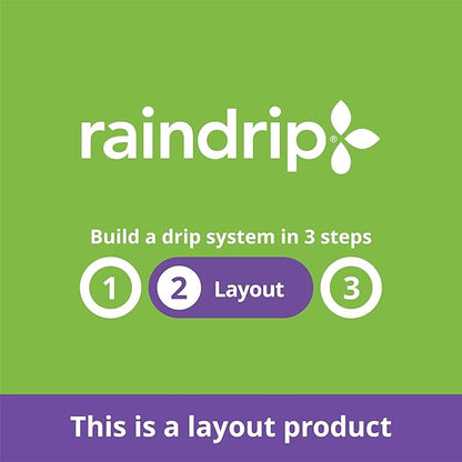 Raindrip 016010T 14 in. Drip Irrigation Supply Tubing, 100 ft., 14 in x 100 ft, for Drip Irrigation Parts, and Drip Systems, Black Polyethylene