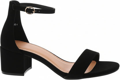 TOP Moda Darcie-1 Ankle Strap Dressy High Heel Sandal, Non-slip Sole, For Wedding, Party, Prom, Evening Wear, or Any Occasion, Sleek Style Block Heel Sandals
