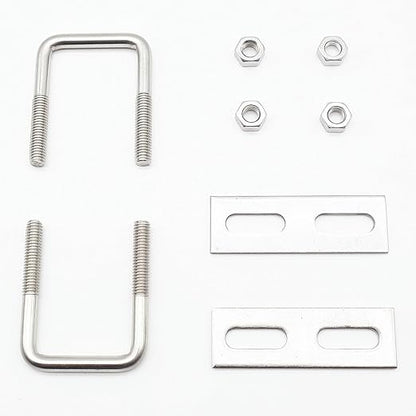 Stainless Steel Square U Bolt Clamp, Square Tube Clamps with Nut and Plate for Boat Trailer (M6*65 * 80)