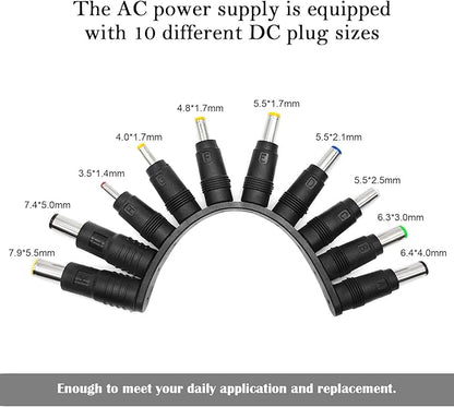 Quacc 10pcs DC Connector Jack Power Socket Universal DC Barrel Jack Adapter Compatible for Lenovo, Dell, HP, Asus, Acer, Toshiba, Sony Laptop Charger Power Supply Plug (5.5 x 2.1mm)