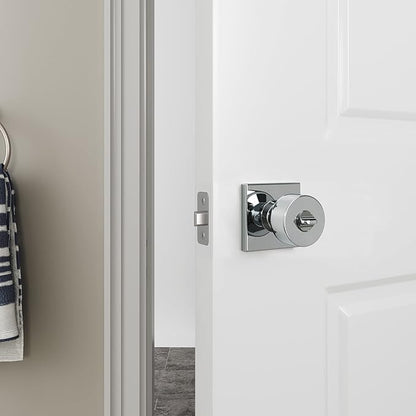 Miseno MLK3090 Quattro Shaker Privacy Door Knob Set with Square Rose - Matte Black