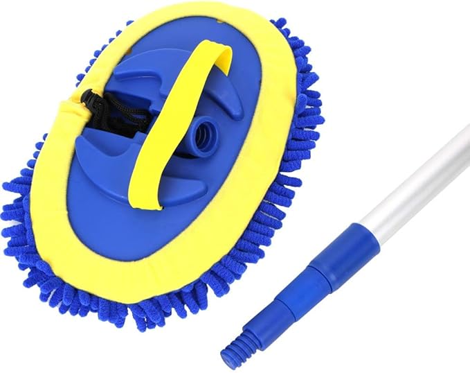 Auto Accessories Car Wash Brush Car Cleaning Brush Chenille Broom Car Cleaning Tools Cleaning Mop Cover Luopan Car Cleaning Kits (Color : Blue)