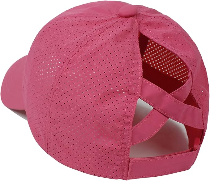 Womens Criss Cross Ponytail Hat Quick Drying Baseball Cap Sun Hats UV Protection Sport Cap