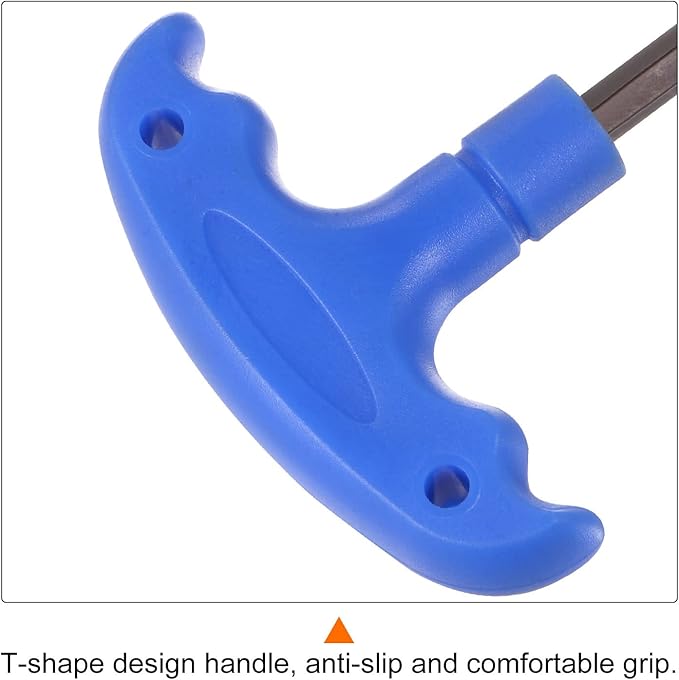 HARFINGTON H6 T-Handle Hex Key Wrench 6mm S2 Steel T-Key Inner Hexagon Spanner Repair Tool