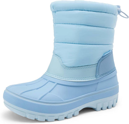 DREAM PAIRS Boys Girls Snow Boots Water-Resistant Outdoor Warm Cozy Anti-Slip Mid Calf Faux Fur Lining Winter Shoes for Toddler/Little/Big Kids