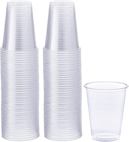 Comfy Package [7 oz. - 100 Count Clear Plastic Cups Disposable - Cold Party Drinking Cups for Events and Everyday Use