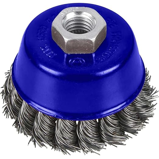 BlueSpot 75mm (3") M14 x 2 Twist Knot Wire Cup Brush