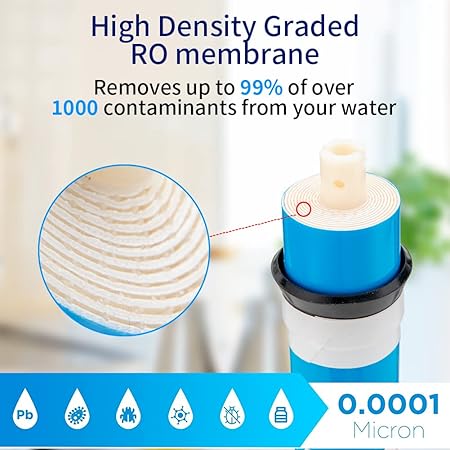 RO Membrane Replacement 75G Reverse Osmosis Membrane Reverse Osmosis Systerm Drinking Water Filtration System for Undersink