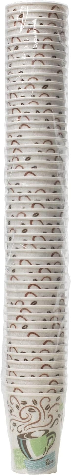 Dixie - PerfecTouch Hot Cups, Paper, 8 oz., Coffee Dreams Design, 50/Pack