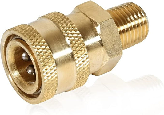 YAMATIC Pressure Washer Fitting, 1/4" Male Npt To 1/4" Socket, 1/4 inch Quick Connect Coupler, 5000 PSI Pressure Washer Coupler 1Pcs