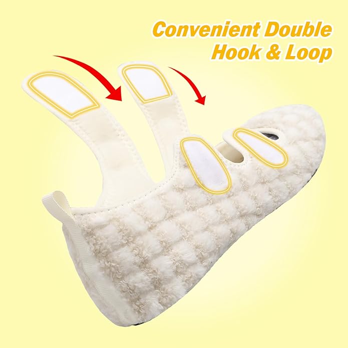 LeIsfIt Womens Mens Slippers Soft House Slippers Warm Fuzzy House Shoes Slipper Socks with Rubber Sole