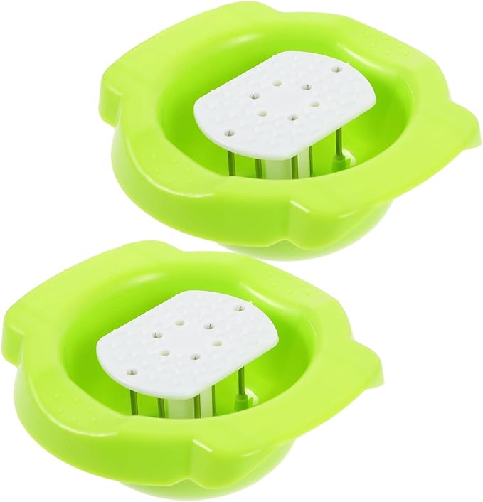 KICHOUSE 2pcs Premium Finger Guard Grater Cutting Guard Anti Grater Finger Slicer Finger Protector Fruit Chopper Finger Protector for Grating Cheese Slicer Green Stainless Steel