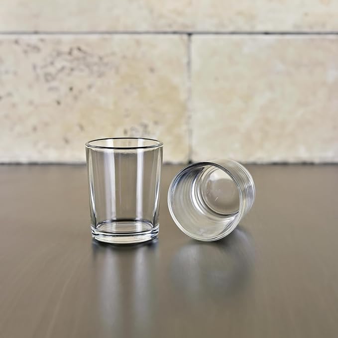 WGV Tea Light Votive Candle Holder 2x2.4, Clear Tiny Utility Cylinder Glass Vase, Small Planter Terrarium for Home Accent Decor, 1 Pc