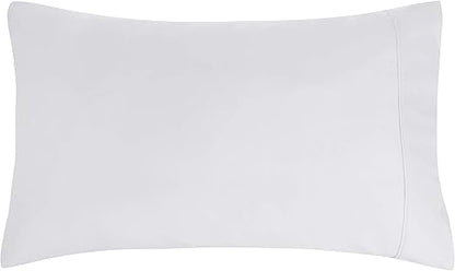 Basics - 4 Piece Microfiber Lightweight Wrinkle-free Bed Sheet Set, Super Soft Easy Care, 14'' Deep Pockets, Queen, Bright White, Solid