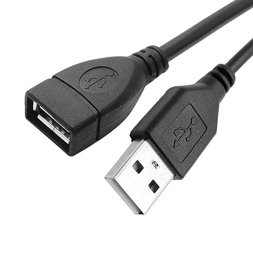 USB Extender Cable  USB 2.0 Extension Cord Male to Female - High-Speed Data Transfer Extension, Webcam, Smartphone, Keyboard, Printer, Hard Drive, and More Accessories