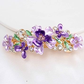 Fine Hair Clips Women Alloy Female Butterfly Hair Clip Flower Hair Decoration Korean Version Adult Hair Hair Flat Clips (C, One Size)