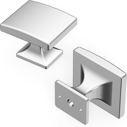 Hickory Hardware 1 Pack Solid Core Kitchen Cabinet Knobs, Luxury Cabinet and Dresser Knobs, Handle Pulls for Doors & Drawers, 1-7/16 Inch, Chrome, Forge Collection