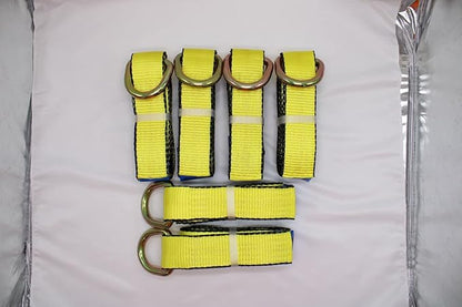 2 Inch x 8 Foot Loop Strap with D-Ring Self Lashing Wheel Lift Straps (2)
