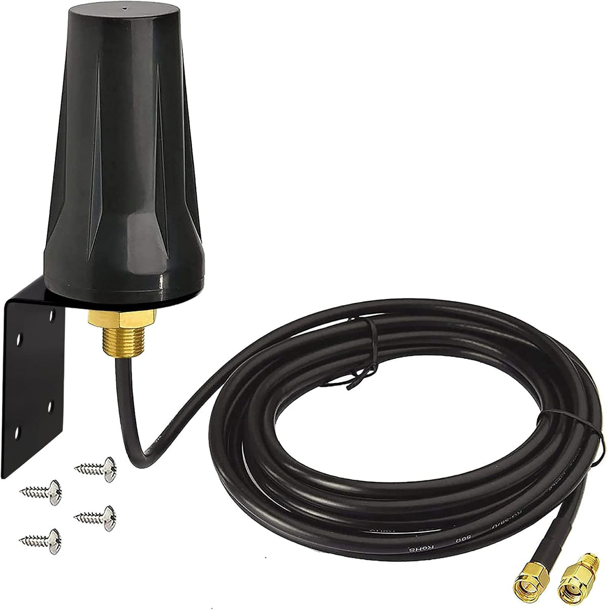 Bingfu 4G LTE Cellular 5dBi SMA Male Antenna - 10ft Low Loss 195 Coaxial Cable Compatible with Spypoint Flex G-36 LM2 Link Micro Covert Spartan Stealth Cam Muddy Trail Camera Router Gateway