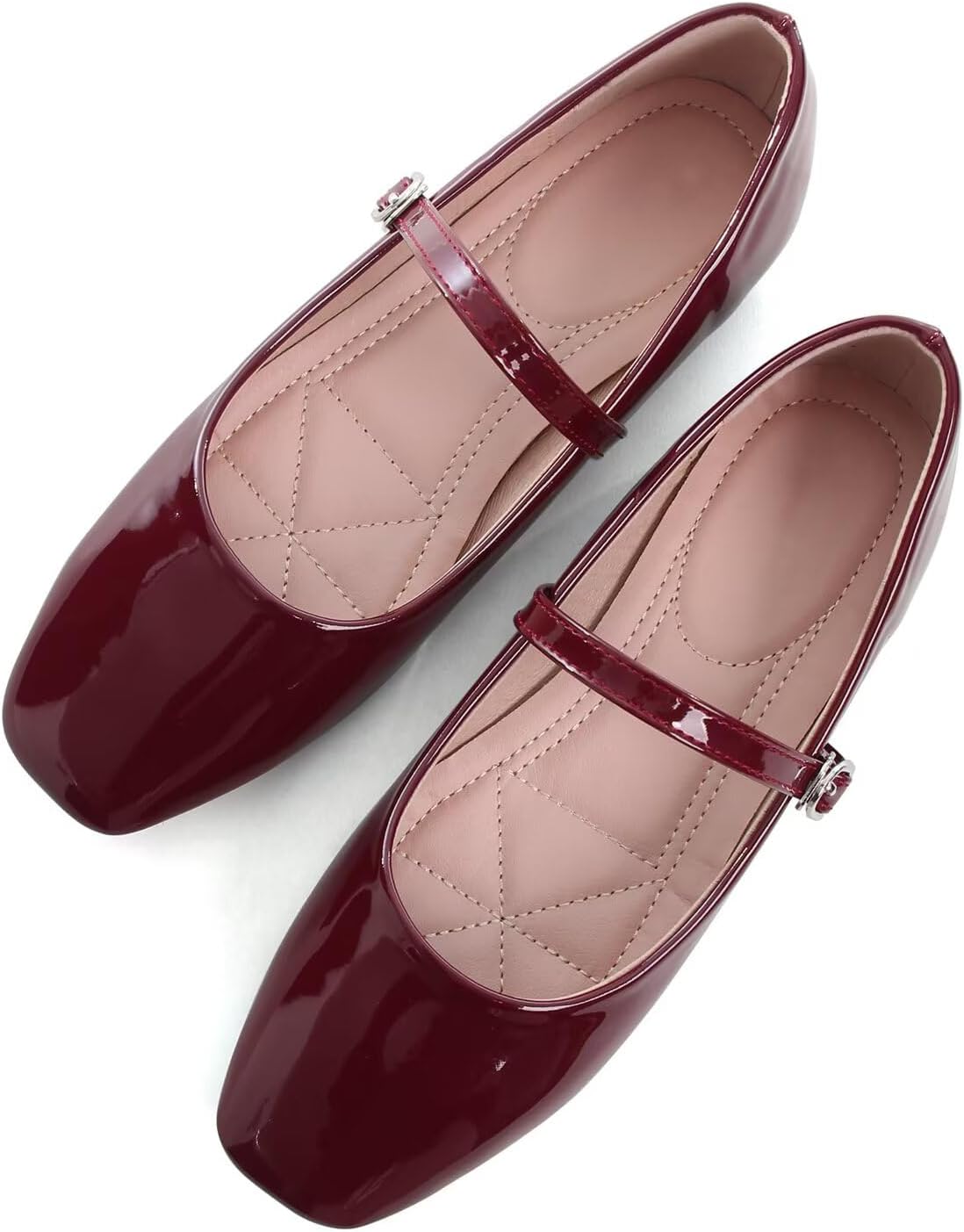 Women's Slip on Flats,Classy Round Toe Solid Classic Mary Jane Ballet Dance Shoes Soft Comfortable PU Flat Shoes