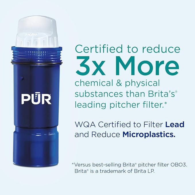 PUR PLUS Lead Reducing Water Pitcher and Dispenser Replacement Filter 1-Pack, NSF and WQA Certified ‚Äì Compatible with all PUR and Beautiful by PUR Pitchers and Dispensers, Blue, PPF951K1