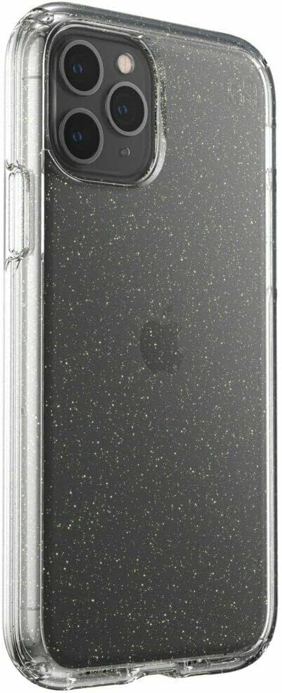 Speck Products Presidio Perfect-Clear Glitter iPhone 16e/15/14/13 PRO Case, Clear with Gold Glitter/Clear