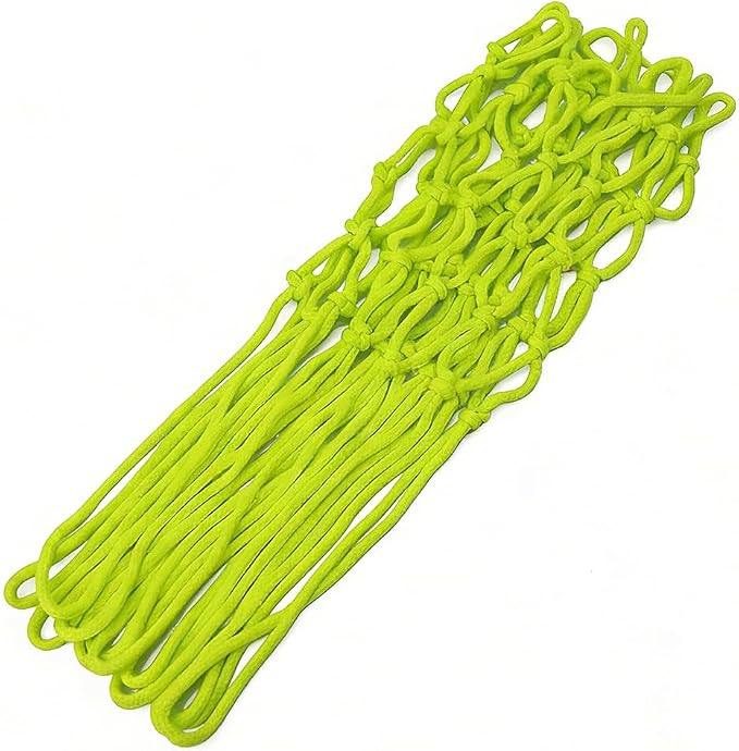 Glow in the Dark Basketball Net 12 Loops Nylon Hoop Net Replacement Heavy Duty Outdoor Luminous Basket Ball Net Green