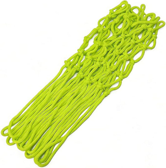 Glow in the Dark Basketball Net 12 Loops Nylon Hoop Net Replacement Heavy Duty Outdoor Luminous Basket Ball Net Green