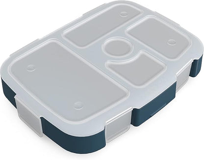 Bentgo¬Æ Kids Prints Tray with Transparent Cover - Reusable, BPA-Free, 5-Compartment Meal Prep Container with Built-In Portion Control for Healthy Meals At Home & On the Go (Friendly Skies)