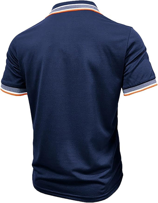 Men's Polo Shirts Short Sleeve Regular Fit Casual Tshirts Button Down Business Summer Sports Lightweight Hiking Tees
