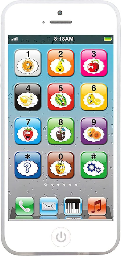 Wolmund Toy Learning Play Cell Phone with 8 Functions and Dazzling Lights Interactive Toy for Toddler Baby Kids Boys Girls( Open box )