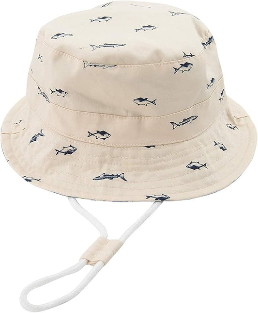 Baby Sun Hat UPF 50+ Sun Protective Toddler Bucket Hat Summer Kids Beach Hats Wide Brim Outdoor Play Hat for Boys Girls