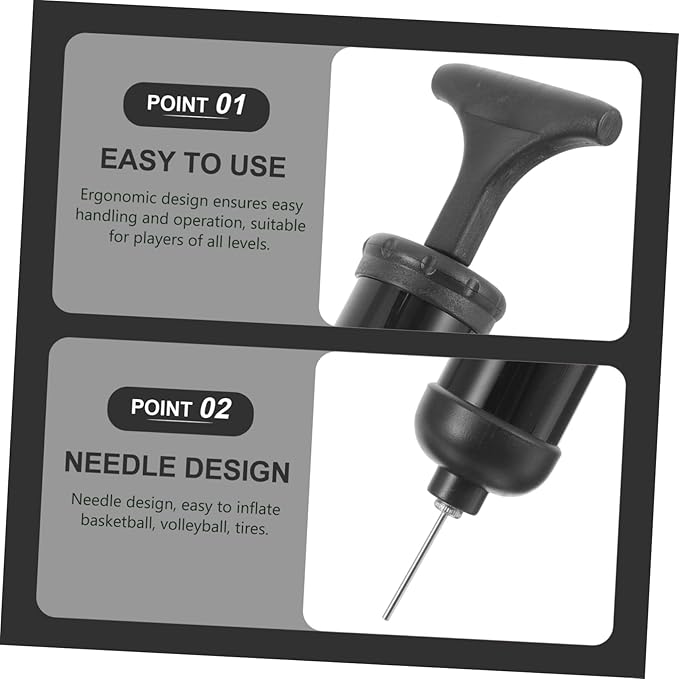 Milisten -in-one Ball Inflation Pump Set Hand Pump for Basketball Soccer Volleyball Sturdy Easy to Use