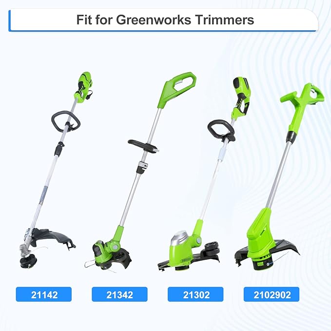 3 Pack Replacement Spool for Greenworks Weed Wacker String Compatible with Greenworks 20V, 40V Single Line Cordless Trimmers, Parts29252