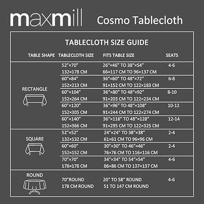 maxmill Round Linen Looking Textured Tablecloth Spill-Proof Wrinkle Free Soft Jacquard Table Cloth for Circular Table Cover, for Dining Room Buffet Banquet Parties Holiday Dinner, 70 Inch Beige