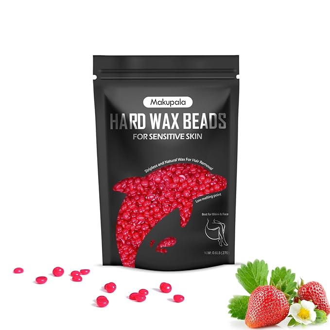 3.5oz Hard Wax Beads, Coarse Hair Removal Waxing Bead for Sensitive Skin Brazilian, Full Body, Bikini, Underarms, Back, Legs, Face, Back, Wax Beans Spa Home Salon