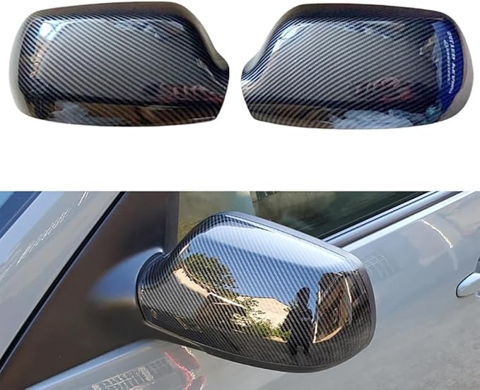 Left Driver Side Direct Mirror Cap Cover Replacement Compatible With Mazda 3 Mazda 6 2003-2009 Rearview Mirror Lower Base Trim Base Cover (Carbon fiber pattern left)
